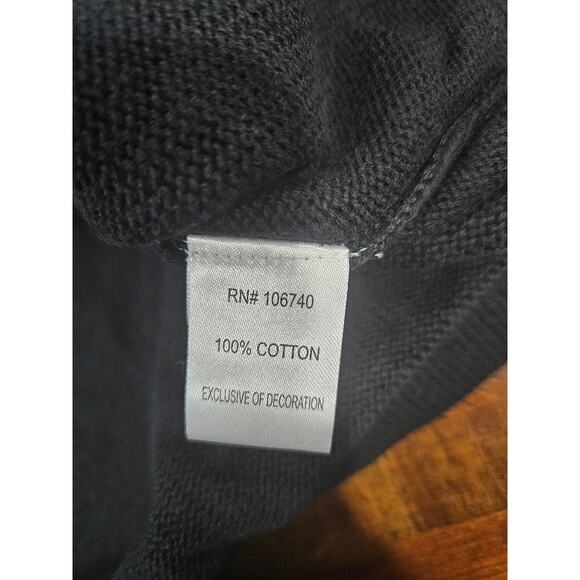 NWOT Vintage Sergenti Beaded Christmas Tree Holiday Sweater Gold Silver XL Black - Picture 4 of 7